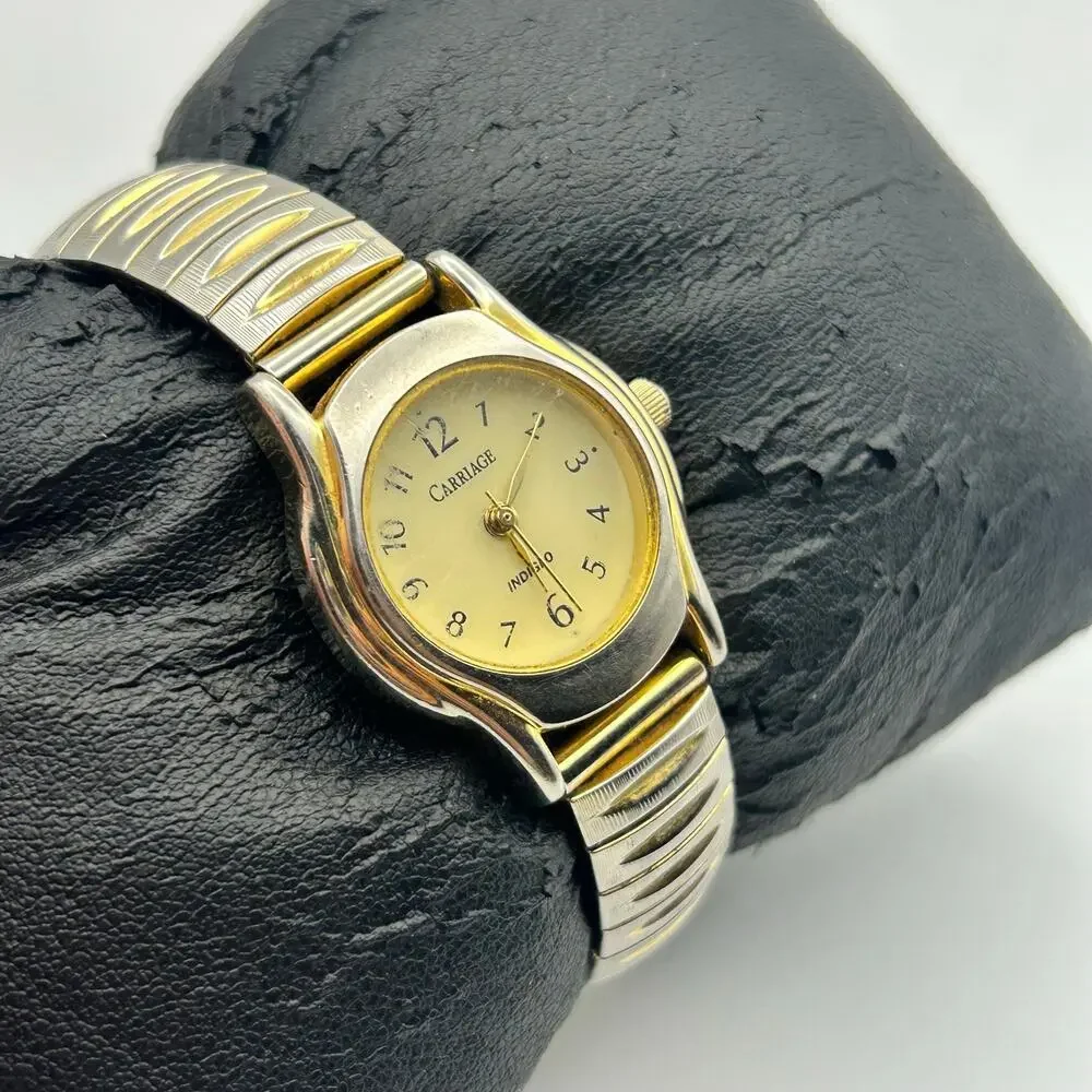 Vintage Carriage by Timex Indiglo Women’s Quartz Watch Working New Battery